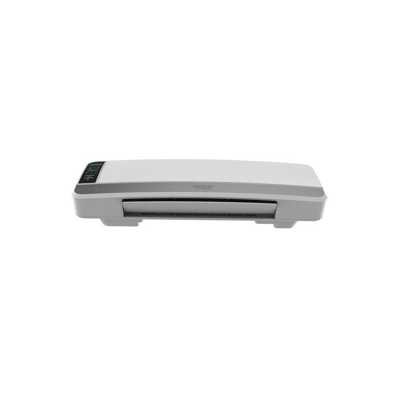 Laminadora Cecotec blanca, vista superior, aislada sobre fondo blanco.