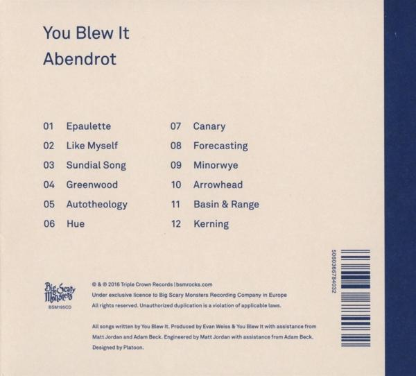 You Blew It - Abendrot  - (CD)
