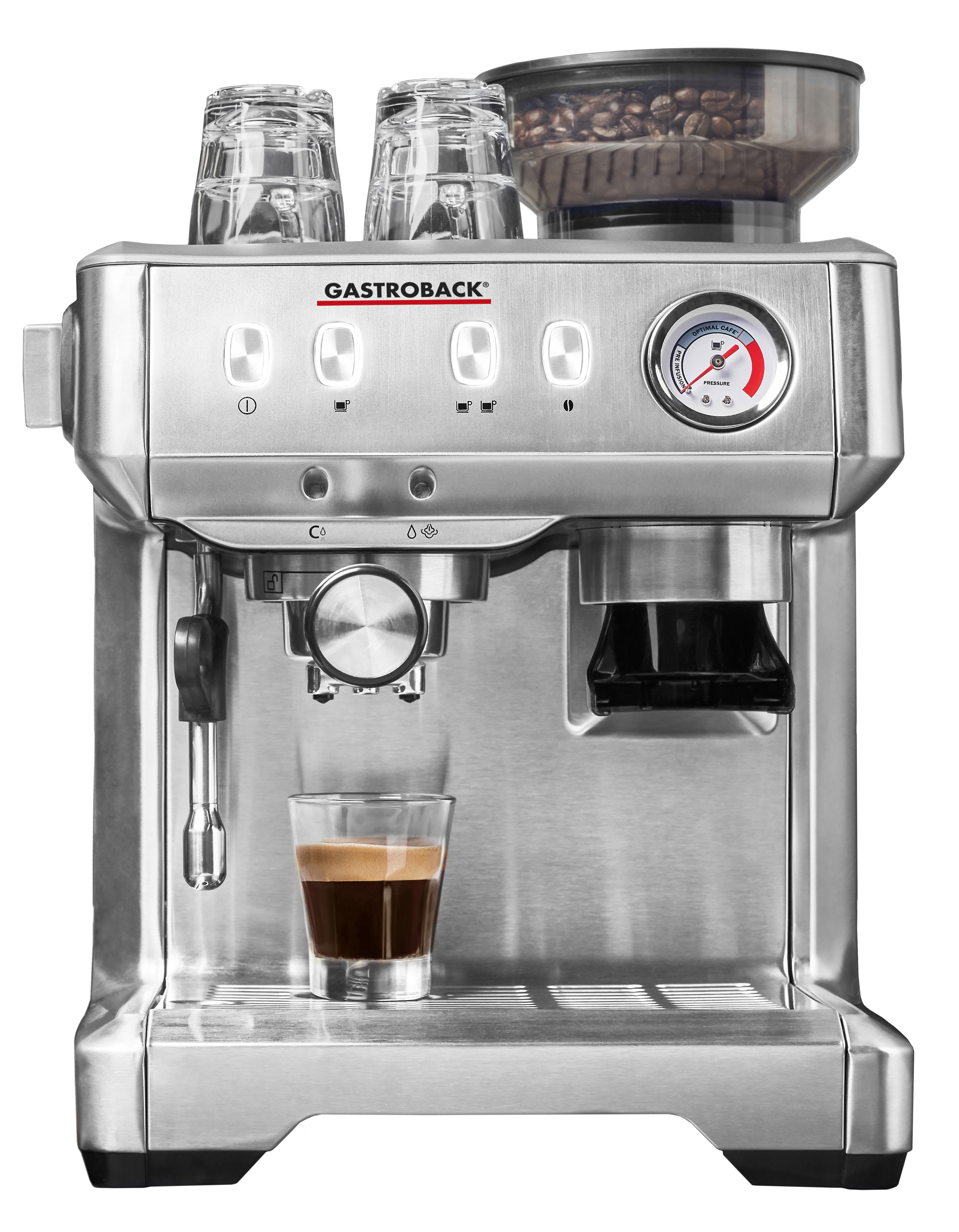 42619 Barista Edelstahl Design Espressomaschine Advanced Espresso GASTROBACK