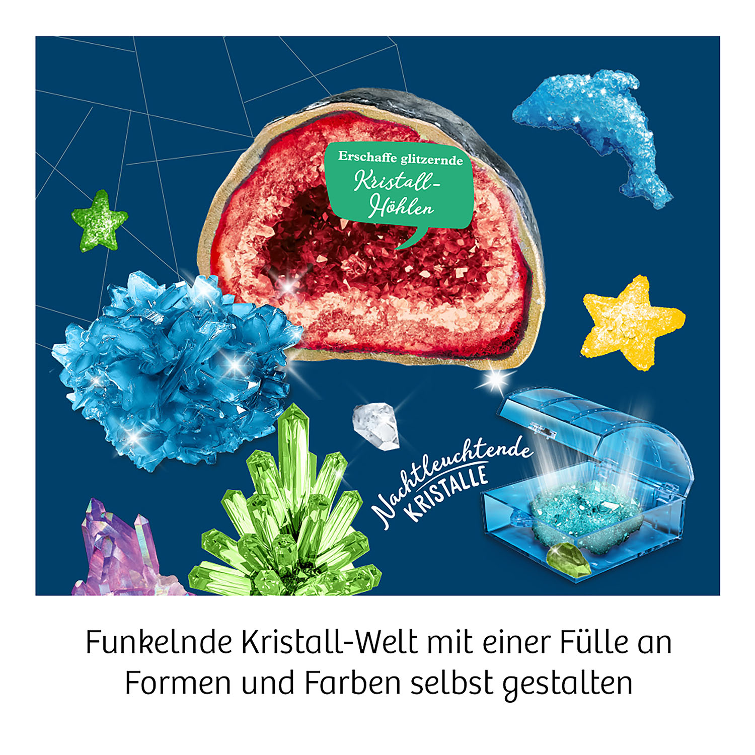 KOSMOS Kristalle züchten Experimentierkasten Mehrfarbig