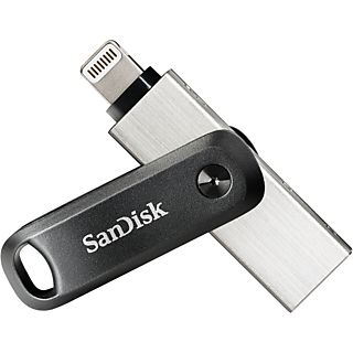 SANDISK iXpand Go - USB-Stick  (128 GB, Schwarz/Silber)
