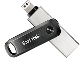 SANDISK iXpand Go - USB-Stick  (256 GB, Schwarz/Silber)