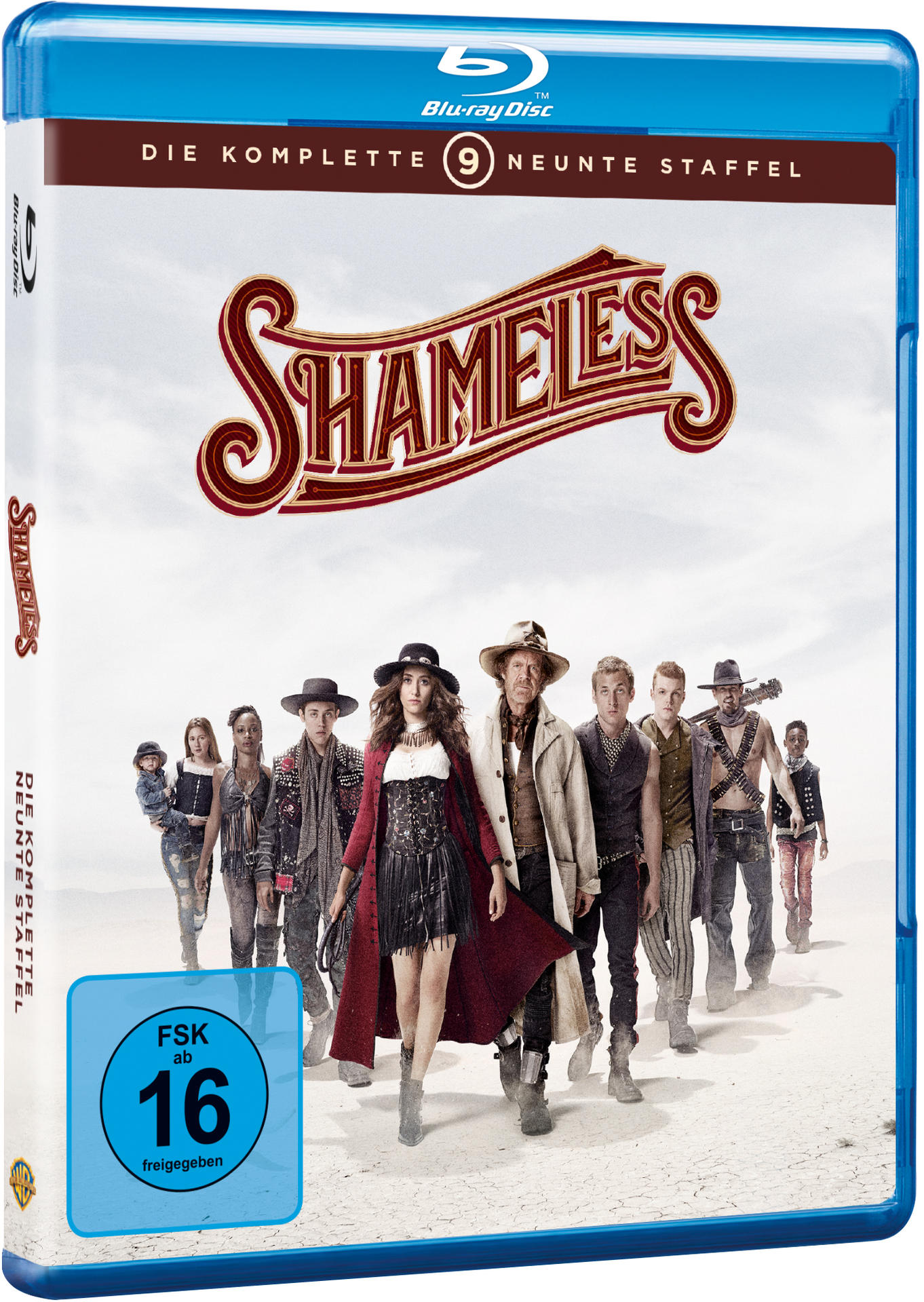 Shameless Staffel 9 Blu-ray Hülle mit Cast in einer Wüstenlandschaft.