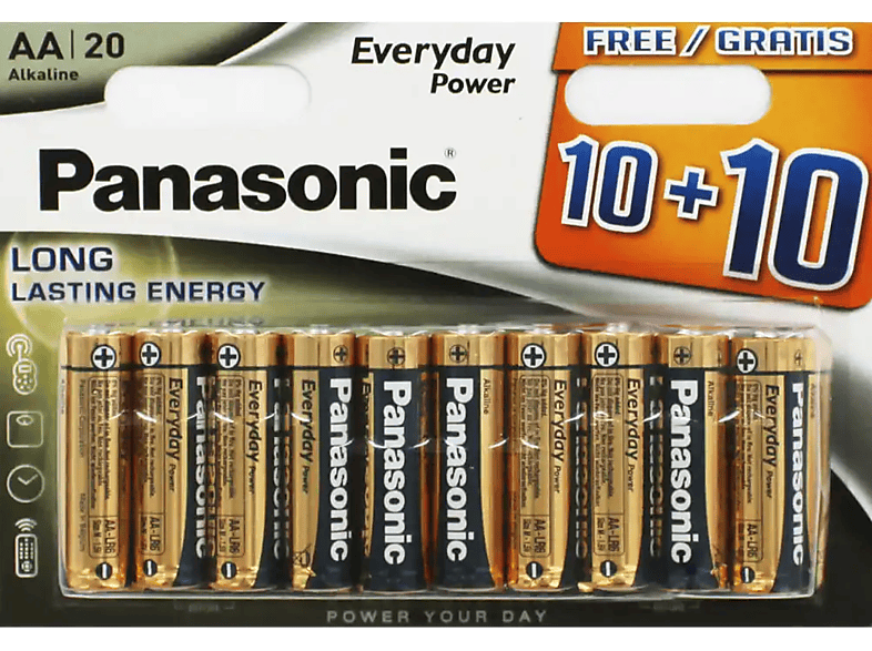 PANASONIC BATTERY Batterij AA (LR6SPS/10+10)