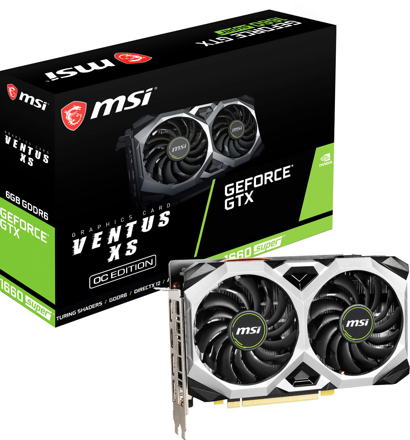 MSI Geforce® GTX 1660 SUPER™ Ventus XS OC 6GB (V375-279R) (NVIDIA, Grafikkarte)