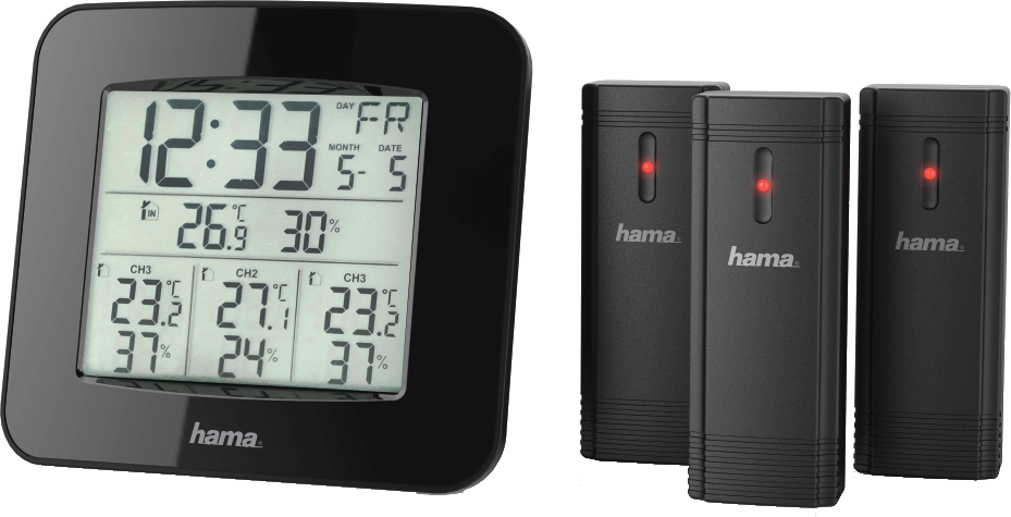 HAMA Ews-Trio Időjárás Állomás 3 Külső Érzékelő (186311)
