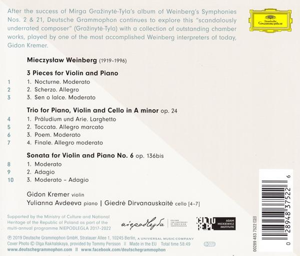 Rückseite einer CD mit Text. Die CD hat eine Liste der Titel, Künstlernamen und Albumdetails.