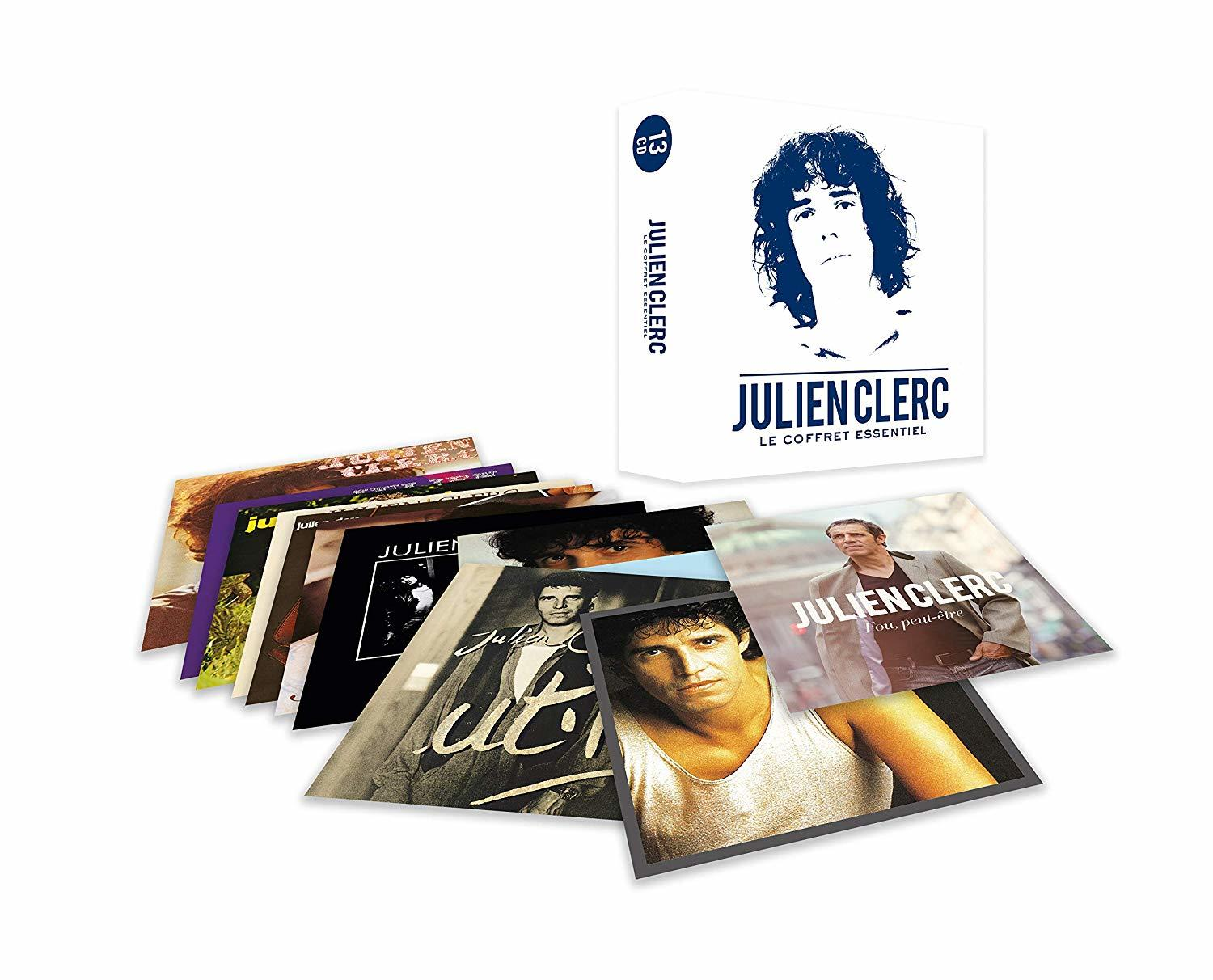 Album-Set mit Alben von Julien Clerc. Box-Set mit einem Bild von Julien Clerc.