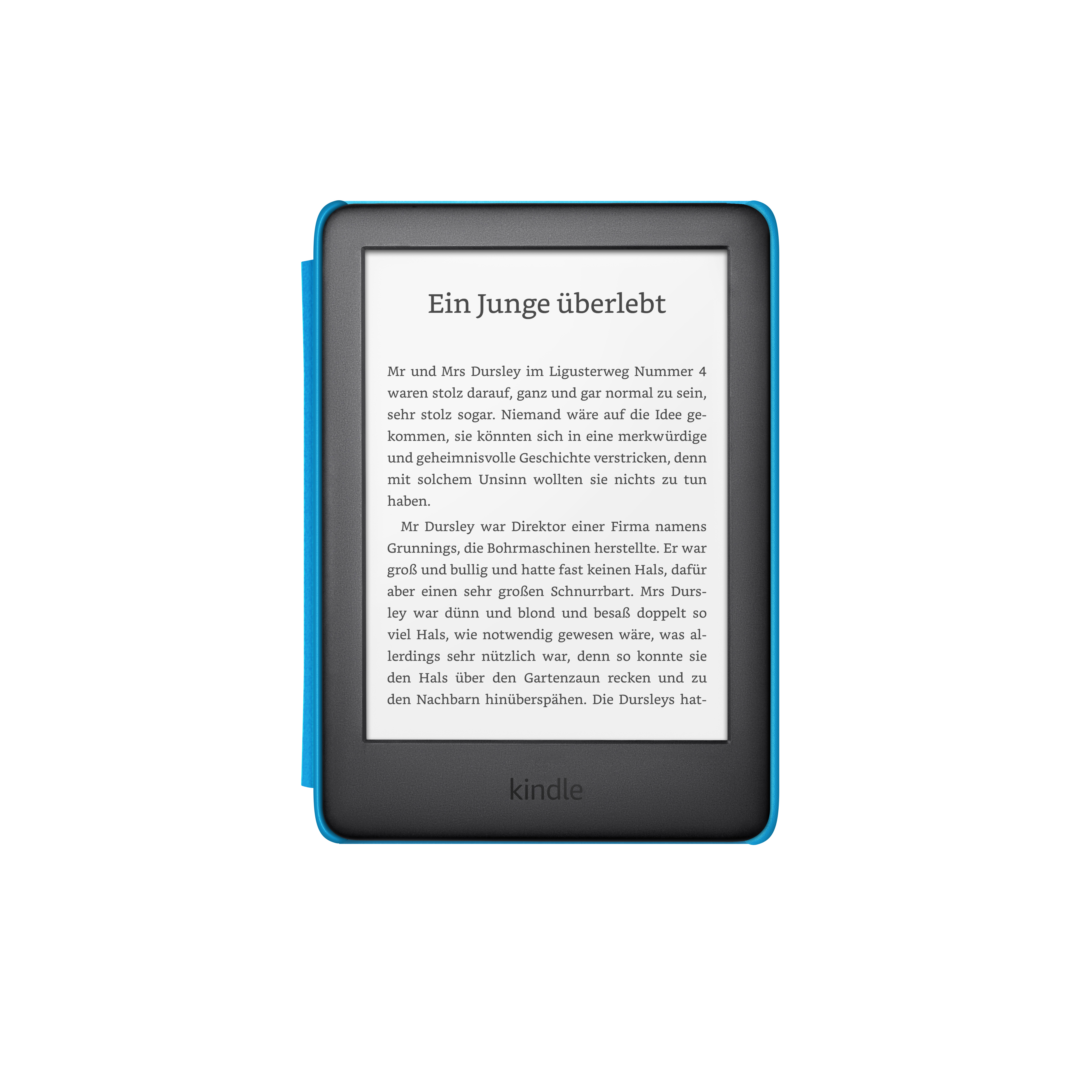 KINDLE Kindle Kids Edition mit blauer Hülle, Mit Werbung  8 GB eBook Reader Schwarzer Kindle mit kindgerechter Hülle in blau