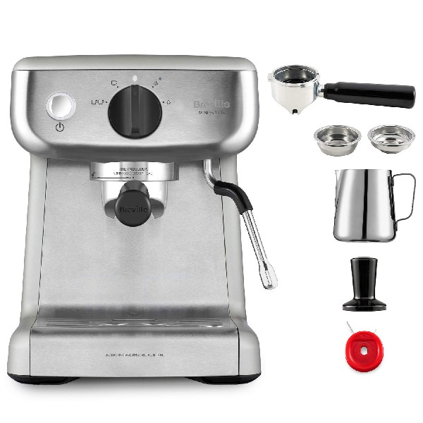 Breville Mini Vcf125x barista totalmente con espumador leche al y bomba italiana 15 cafetera espresso expresso hasta 2 tazas 2l 58mm