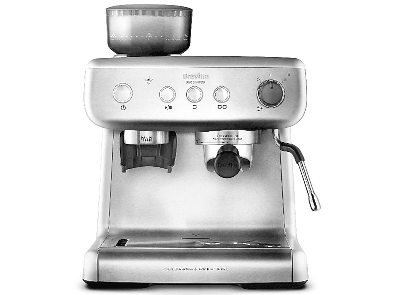 Cafetera express  Breville Bijou Barista VCF149X, 15 bar, 1050 W, Función  2 tazas, Plata