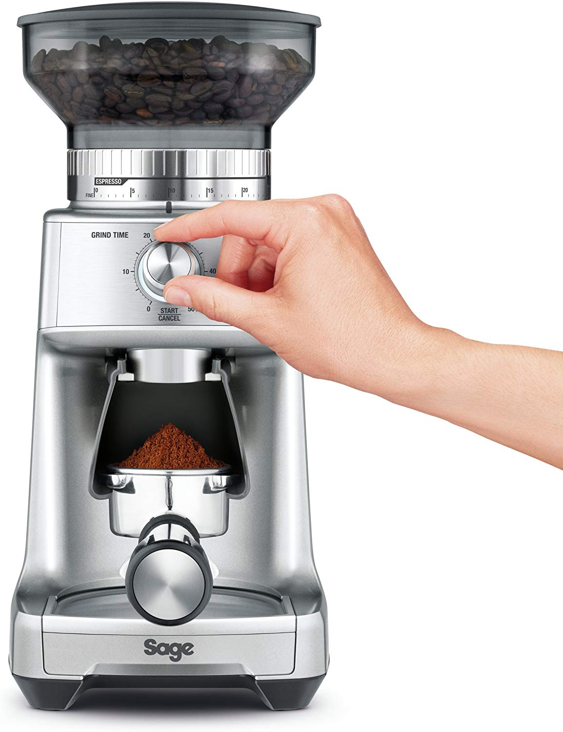 SAGE  Dose Control Pro (SCG600SIL2EEU1) - Koffiemolen - Inhoud (bonenreservoir): 340 g - 130 W - Inox
