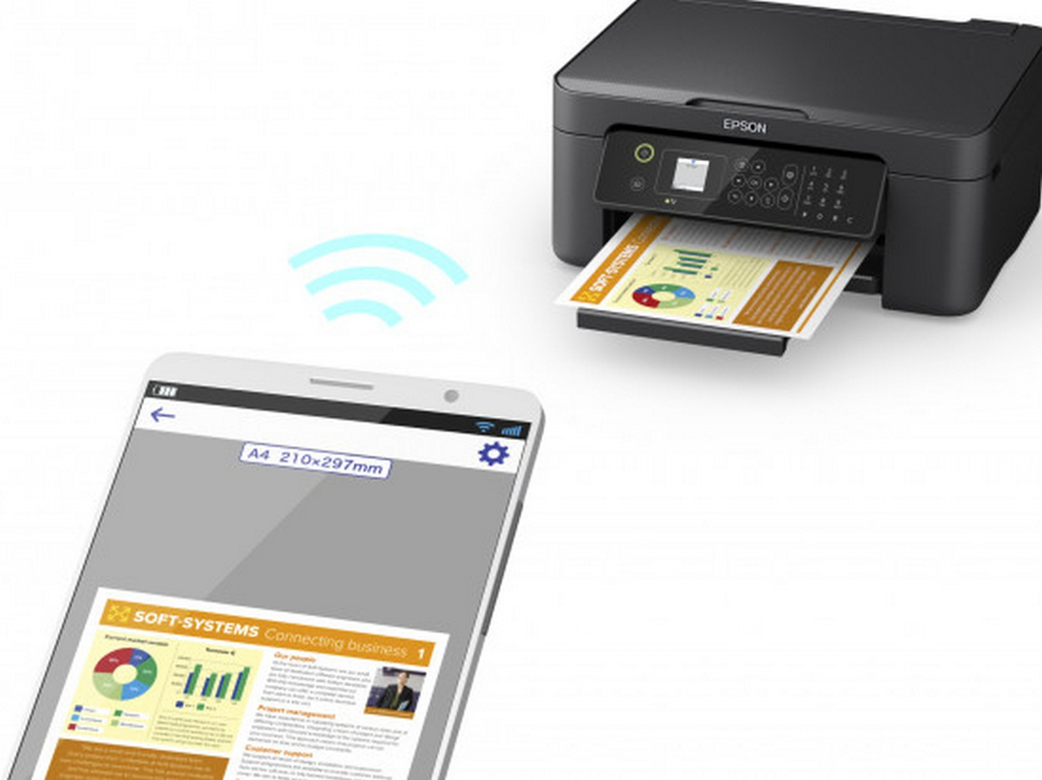 Impresora multifunción - Epson WorkForce WF-2810DWF, Tinta inyección, WiFi, USB, 33 ppm