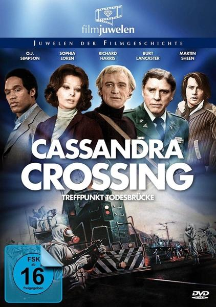 DVD-Cover des Films 'Cassandra Crossing'. Schauspieler sind u.a. O.J. Simpson, Sophia Loren und Burt Lancaster.