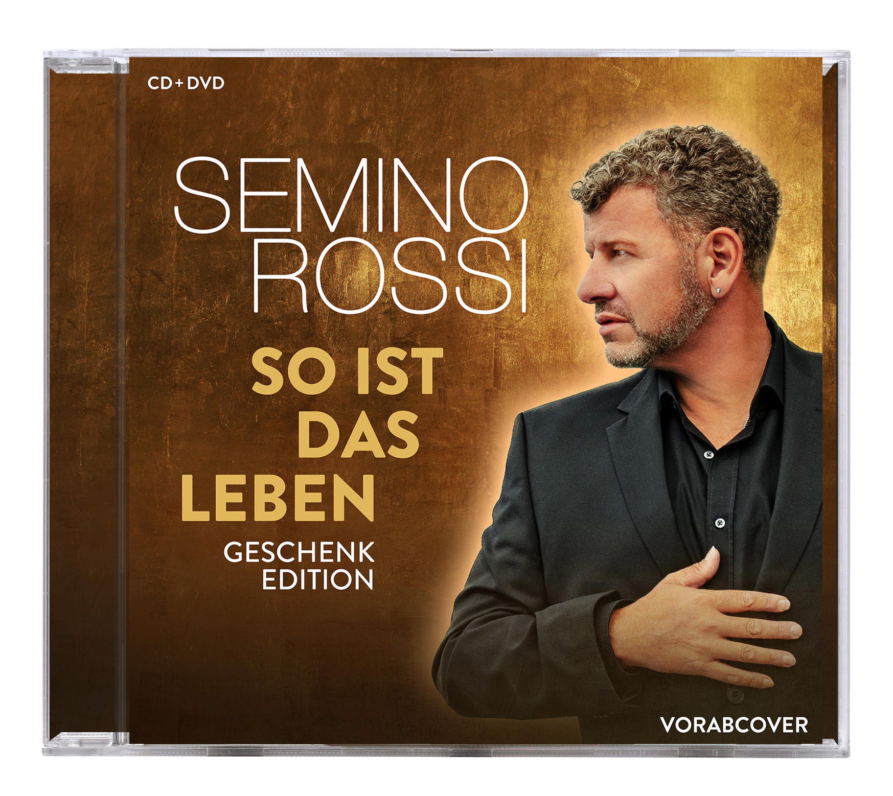 CD-Cover mit einem Mann, der zur Seite schaut, betitelt "So ist das Leben".
