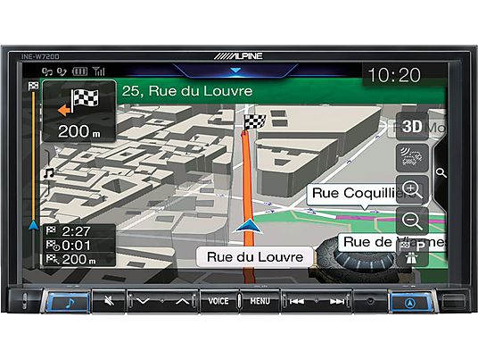 ALPINE INE-W720D - Autoradio (2 DIN (doppio-DIN), Nero)