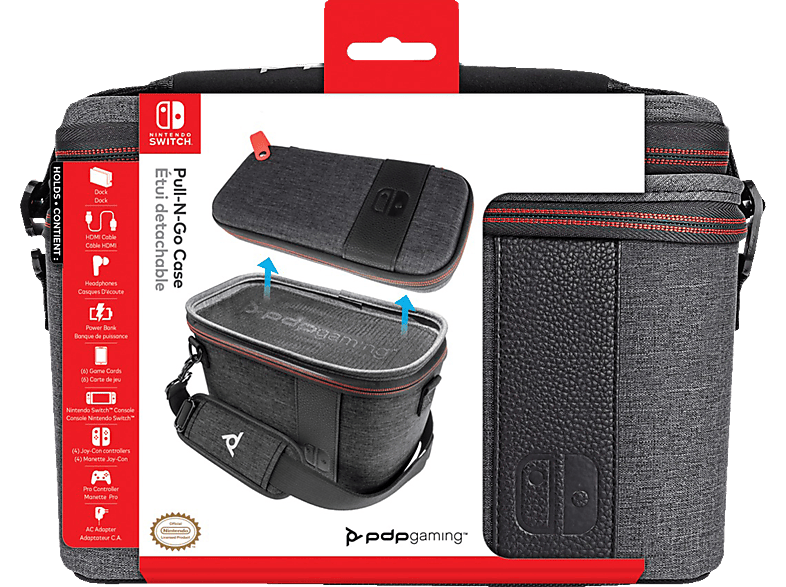 für für Switch, grau LLC Pull-N-Go Nintendo PDP Nintendo Switch, Grau Elite Konsolen-Tasche Tasche