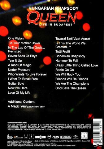 Queen - HUNGARIAN RHAPSODY - LIVE IN BUDAPEST  - (DVD)