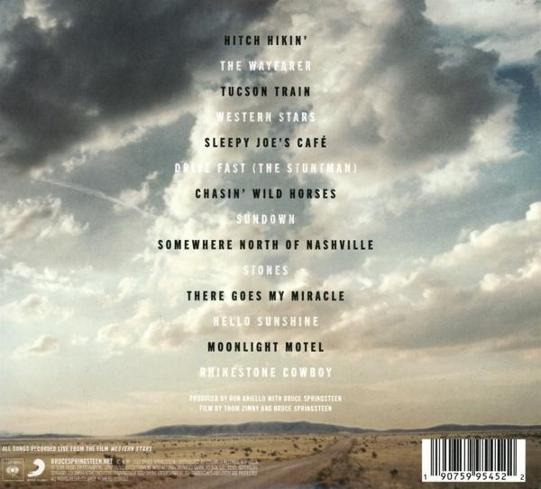 Albumcover mit Songtiteln und einem Wüstenstraßenbild.