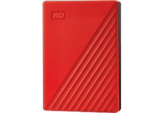 WESTERN DIGITAL My Passport (2019) - Festplatte (HDD, 4 TB, Rot)