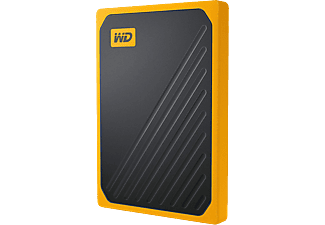 WESTERN DIGITAL My Passport Go (2019) - Festplatte (SSD, 500 GB, Gelb/Schwarz)