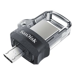 SANDISK Ultra Dual Drive m3.0 - USB Flash  (64 GB, Trasparente/Grigio)