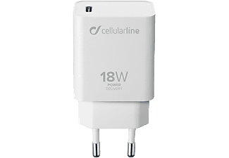 CELLULARLINE USB-C Charger 18 W - Chargeur AC (Blanc)