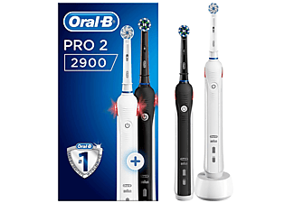 ORAL-B PRO 2-2900 Duopack Elektrische Zahnbürste Weiß, Schwarz