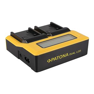 PATONA 7557 Dual LCD - Chargeur (Noir/Jaune)