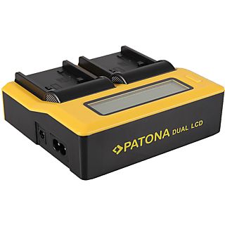 PATONA 7557 Dual LCD - Caricabatteria (Nero/Giallo)