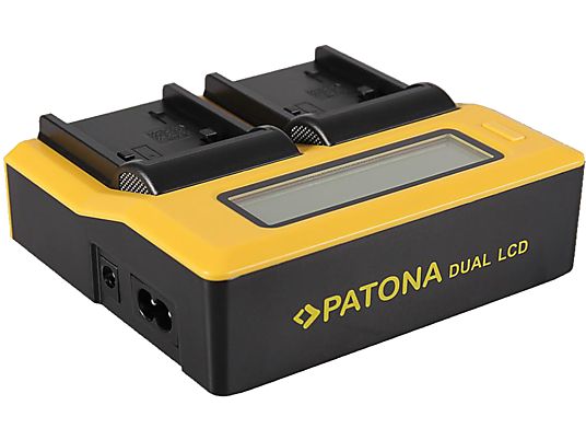 PATONA 7557 Dual LCD - Chargeur (Noir/Jaune)