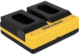 PATONA 191687 Dual USB - Caricabatteria (Nero/Giallo)