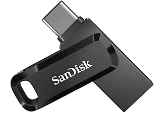 SANDISK Ultra® Dual Drive Go USB Stick, 64 GB, 150 MB/s, Schwarz