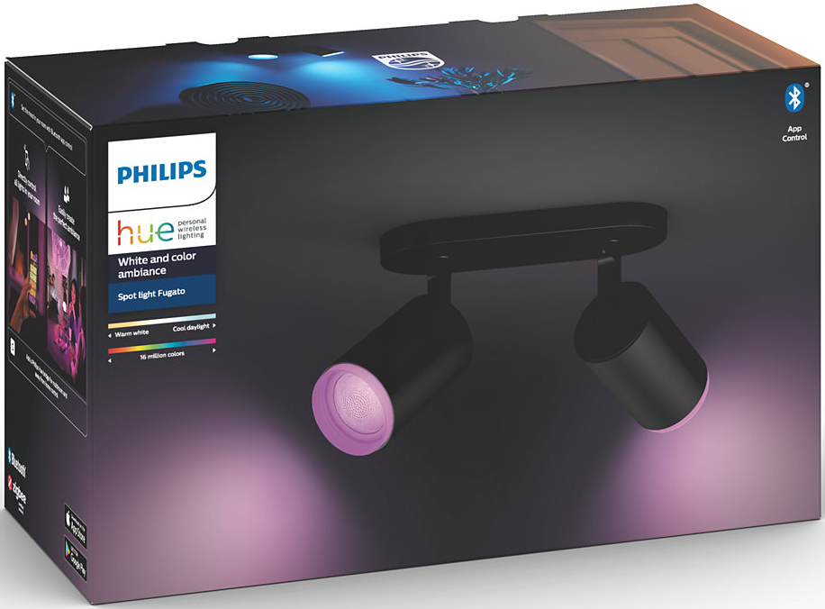 PHILIPS HUE Hue White and Color Ambiance Fugato - Deckenlampe (Schwarz)