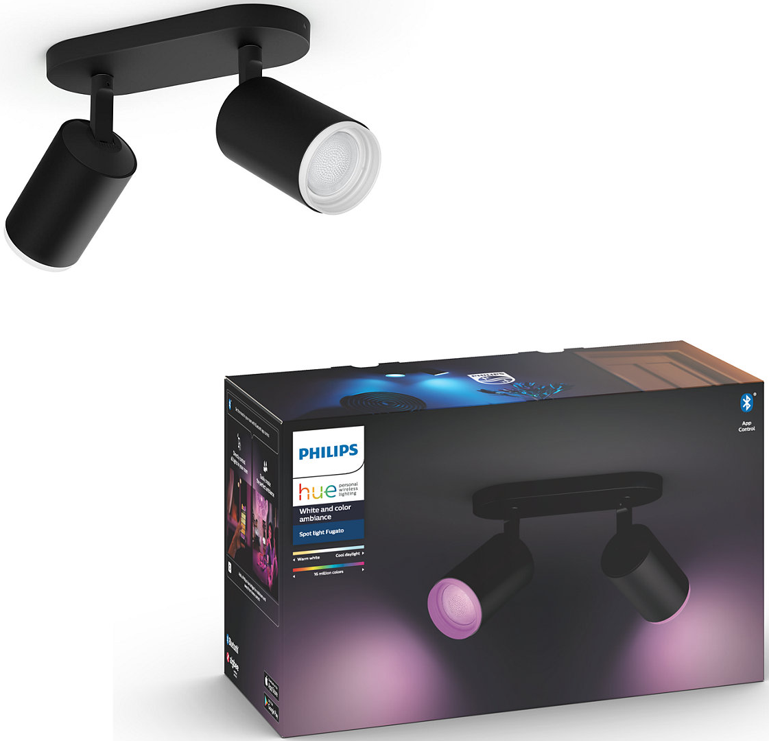 PHILIPS HUE Hue White and Color Ambiance Fugato - Deckenlampe (Schwarz)