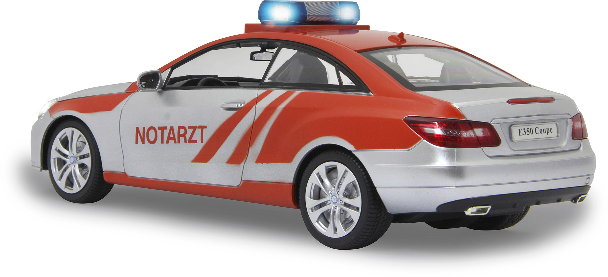 Mercedes-Benz Fahrzeug, Ferngesteuertes 2,4G 350 E JAMARA Notarzt 1:16 Silber/Rot Coupe silber/rot
