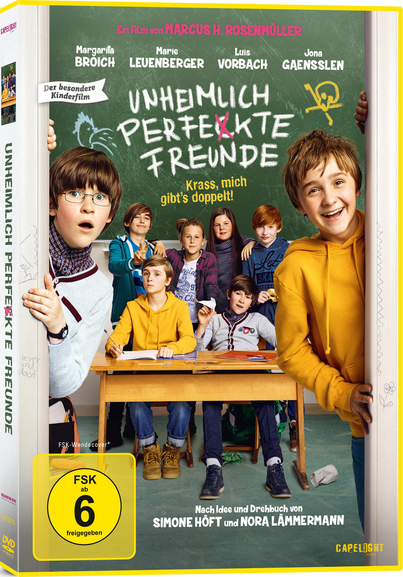 DVD-Cover eines Films mit einer Gruppe von Kindern in einem Klassenzimmer.