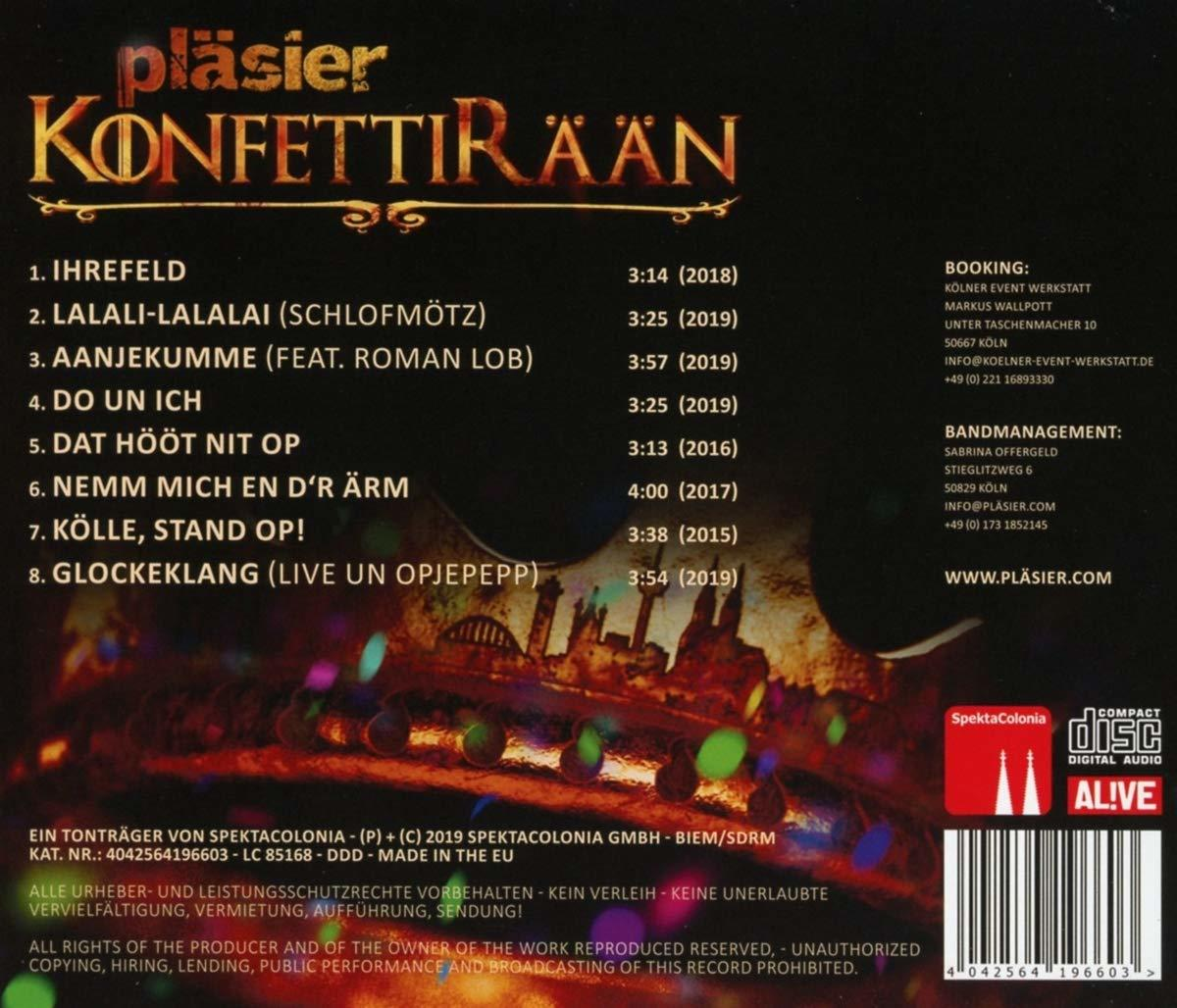 CD-Cover mit Titelliste, Text auf Deutsch, mit verschwommenen Bildern im Hintergrund.