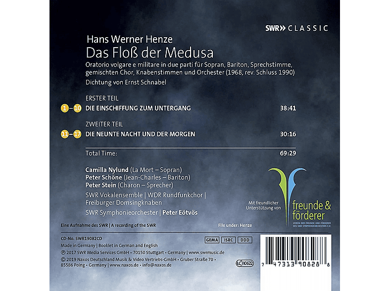 Thumbnail - Nylund/Schöne/Eötvös/SWR Symphonieorchester/+ - Das Floß der Medusa (CD)