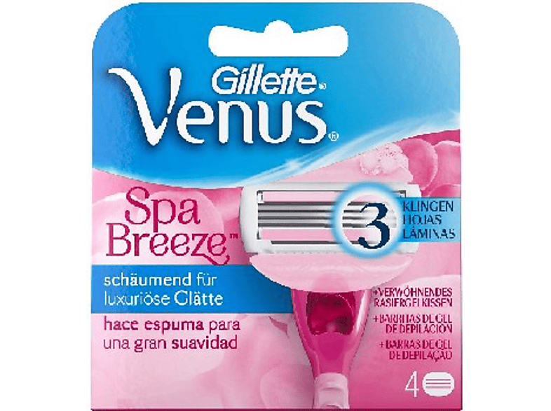 Cromático Serafín gravedad Recambio maquinilla | Gillette Venus Spa Breeze, 3 recambios, Con espuma  para mejor suavidad, Rosa