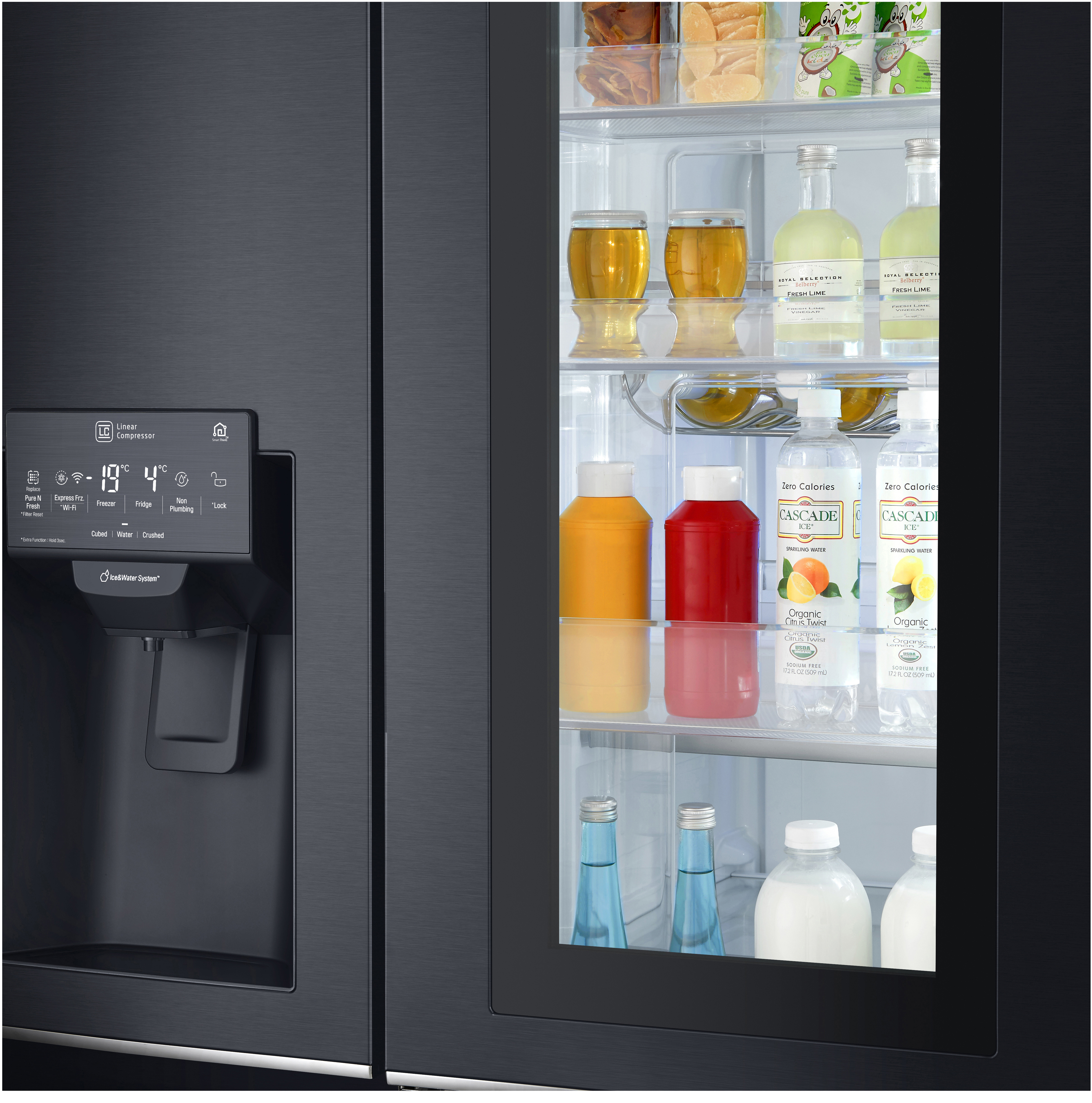 LG GSX961MCVZ Side-by-Side (625 l, F, 1790 mm hoch, Schwarz)