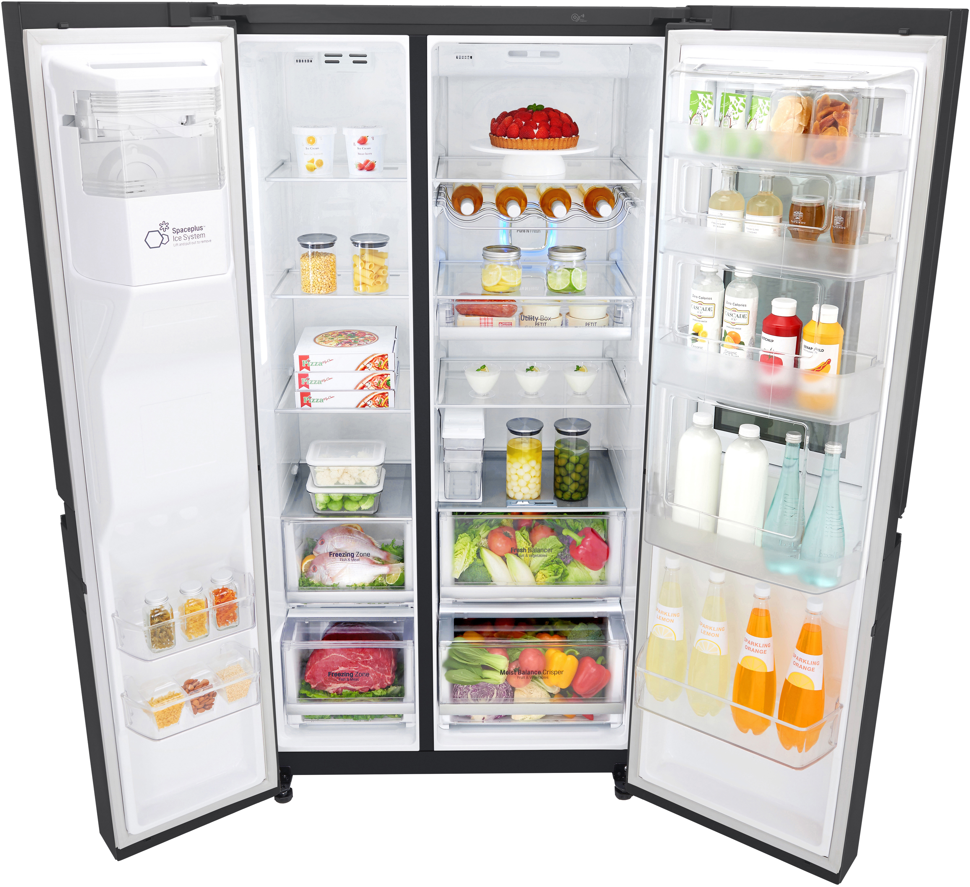 LG GSX961MCVZ Side-by-Side (625 l, F, 1790 mm hoch, Schwarz)