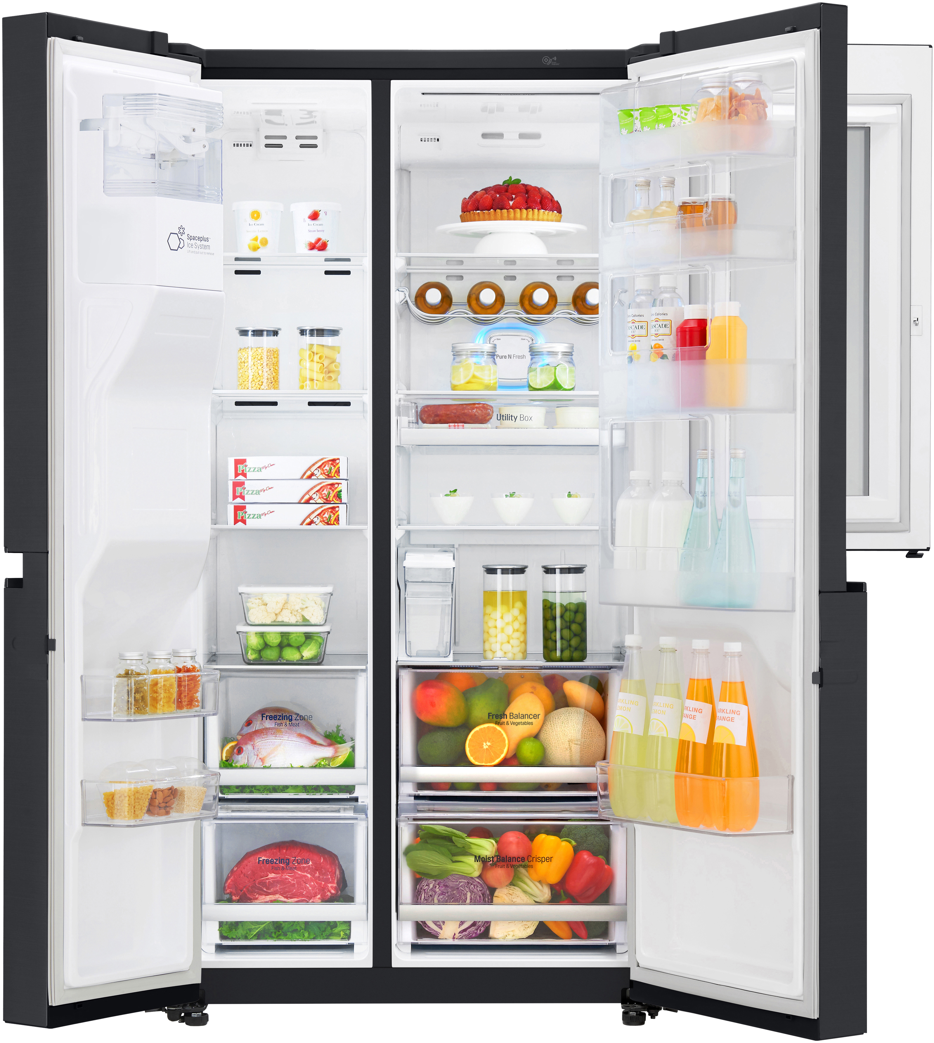 LG GSX961MCVZ Side-by-Side (625 l, F, 1790 mm hoch, Schwarz)