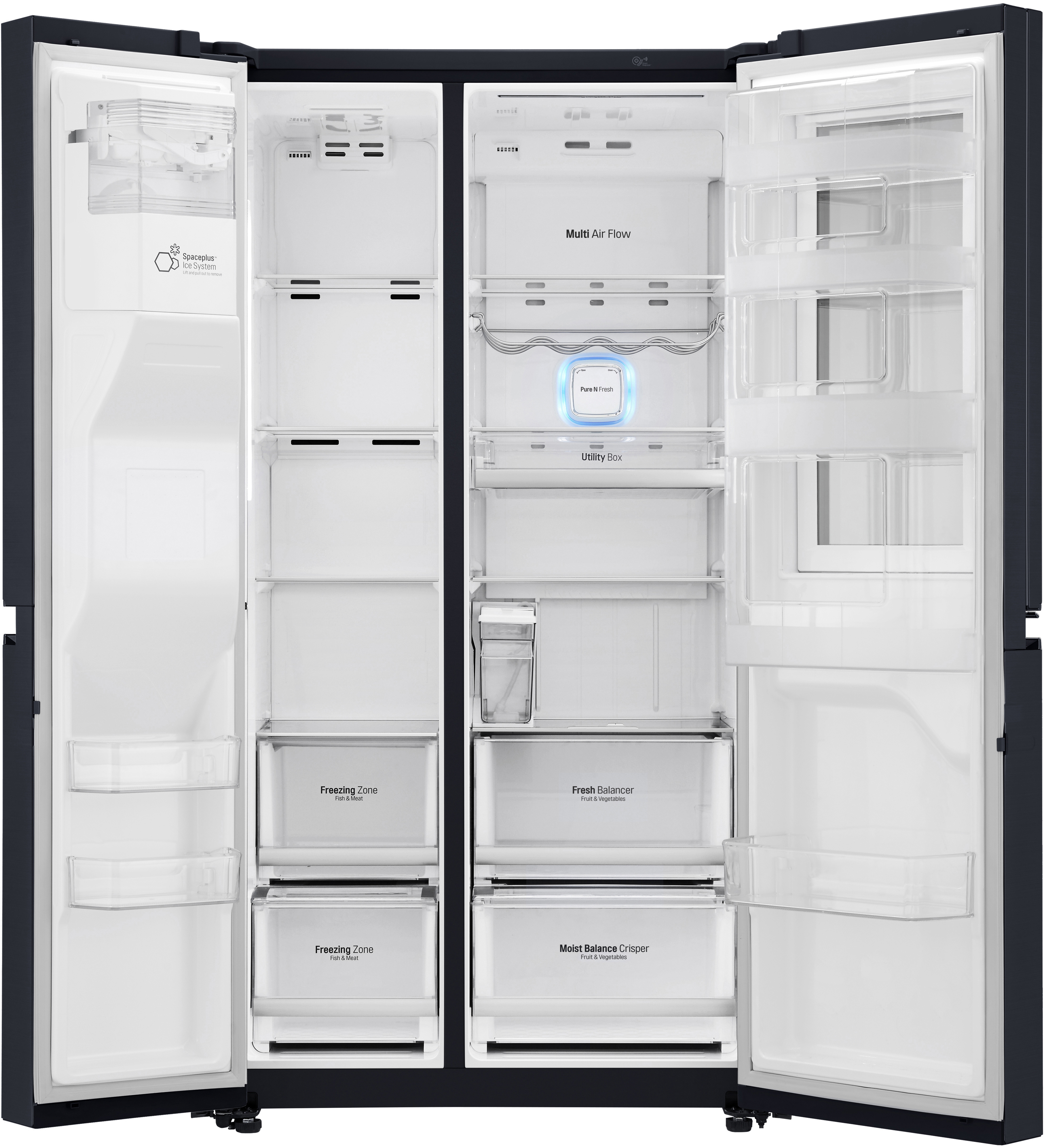 LG GSX961MCVZ Side-by-Side (625 l, F, 1790 mm hoch, Schwarz)