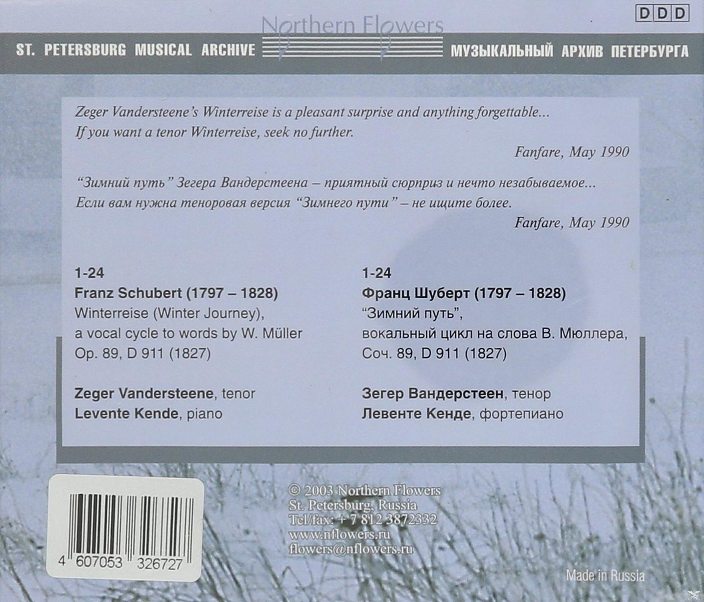 Levente Kende, Zeger Vandersteene - Schubert Die Winterreise  - (CD)