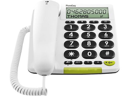 DORO PhoneEasy 312cs - Telefono fisso (Bianco)