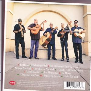 Een groep van vijf muzikanten op een cd-hoes.