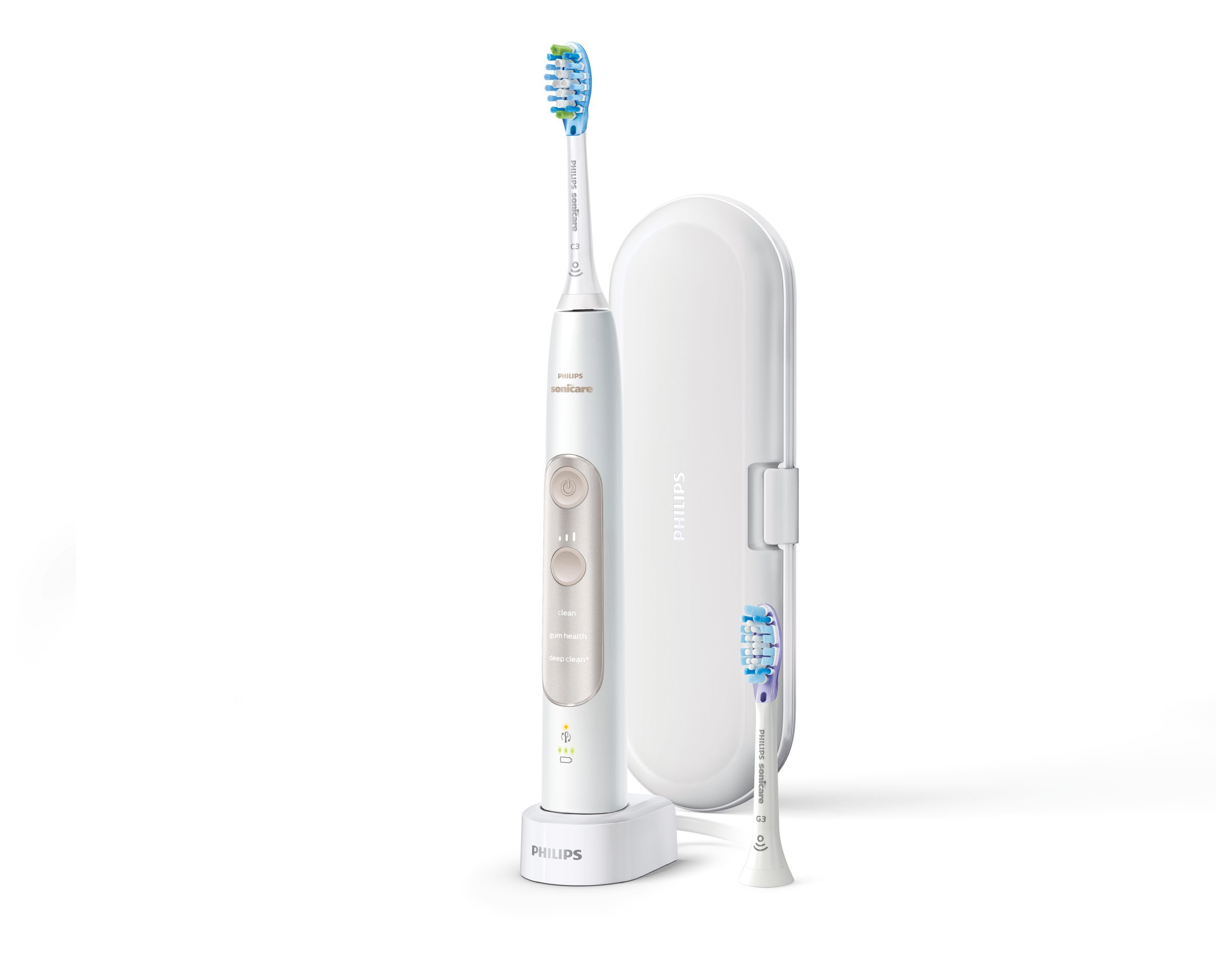 PHILIPS Sonicare HX9601/03 ExpertClean 7300
 Elektrische Zahnbürste Weiß, Reinigungstechnologie: Schalltechnologie