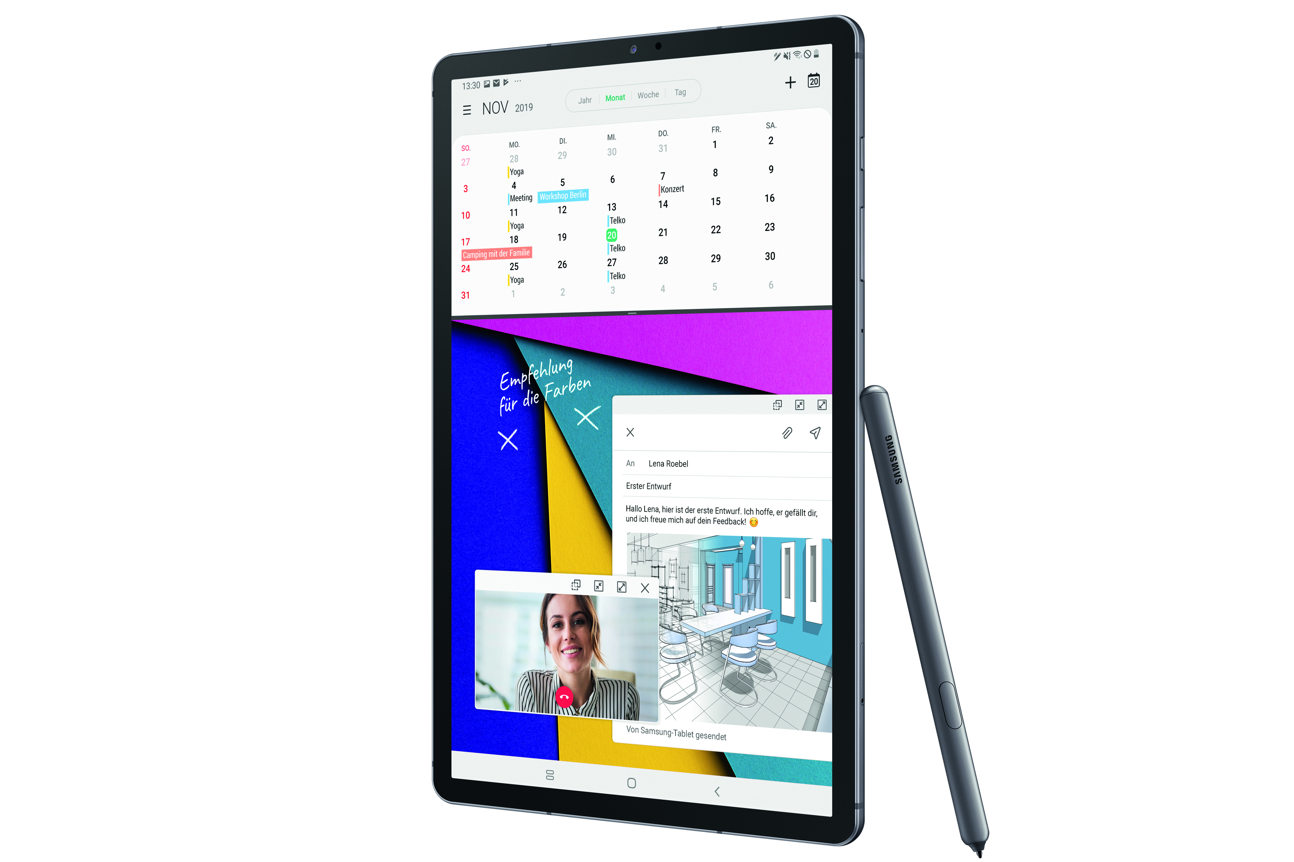 SAMSUNG Tab S6 LTE, Tablet, 256 GB, 10,5 Zoll, Mountain Grey