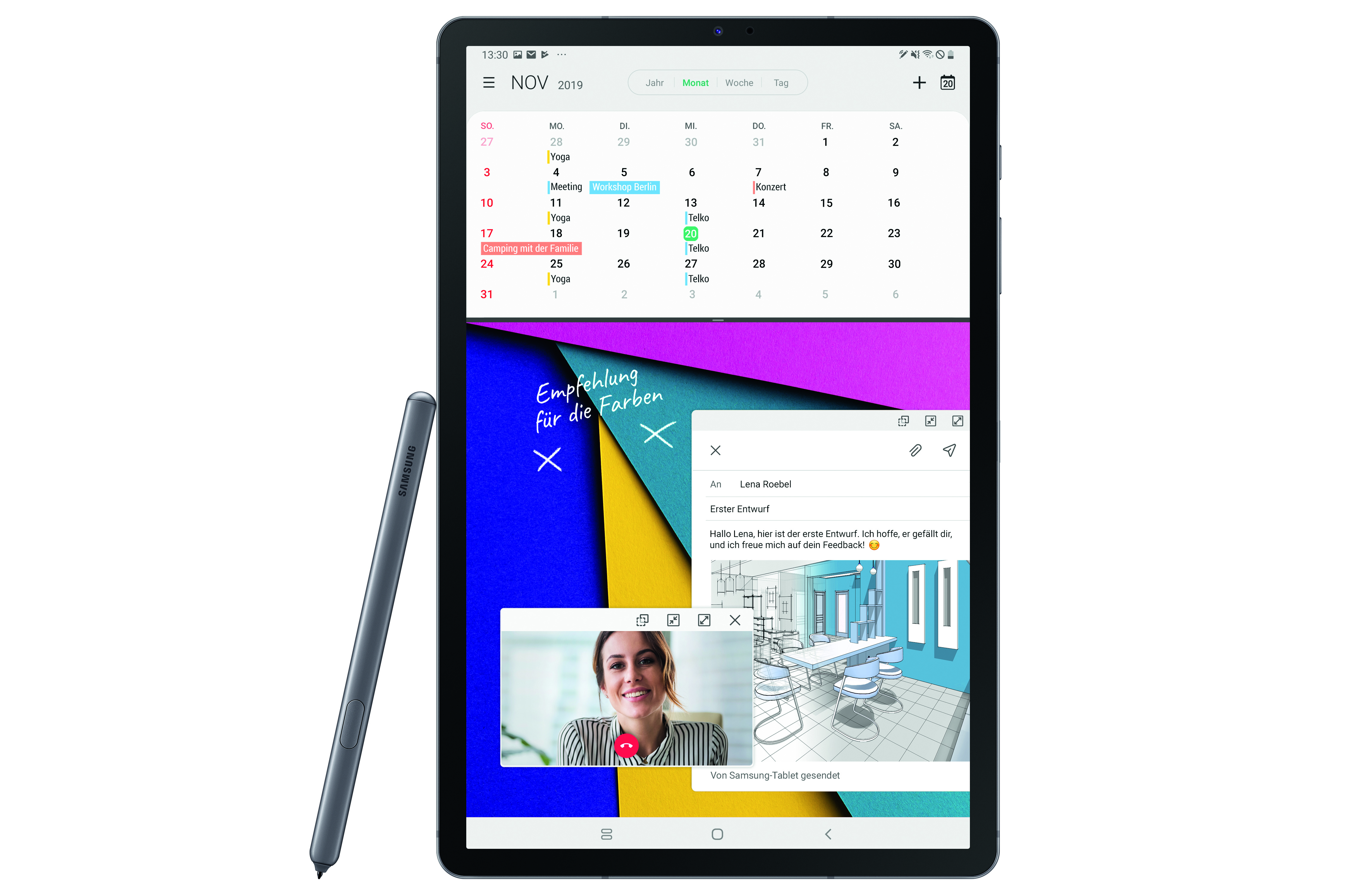 SAMSUNG Tab S6 Wi-Fi, Tablet, 128 GB, 10,5 Zoll, Mountain Grey